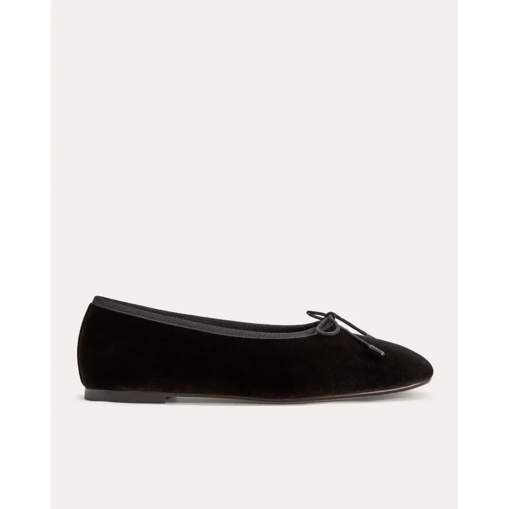 Everlane The Day Ballet Flat in Black Velvet Size 9.5